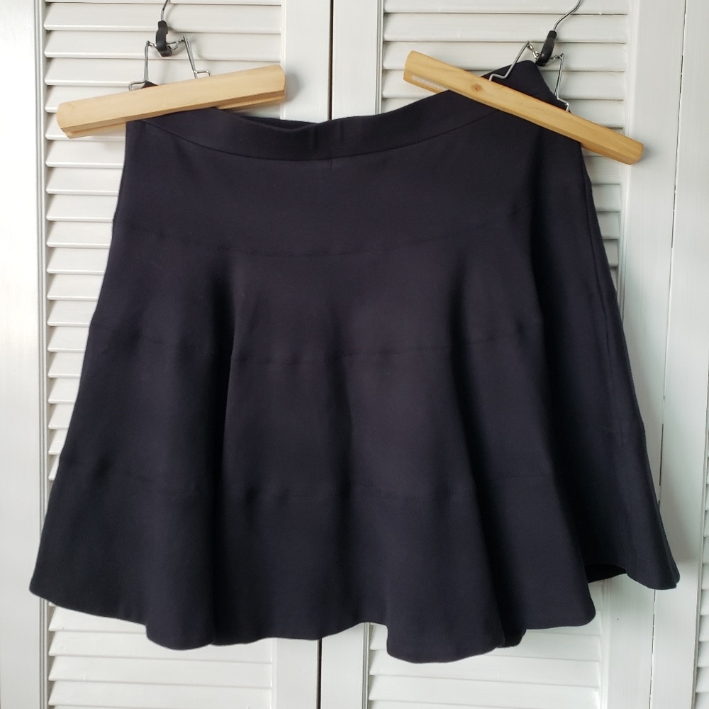 Lands' End Black Petite Ponte Skirt